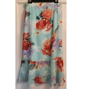 Calvin Klein Floral Ruffle Skirt